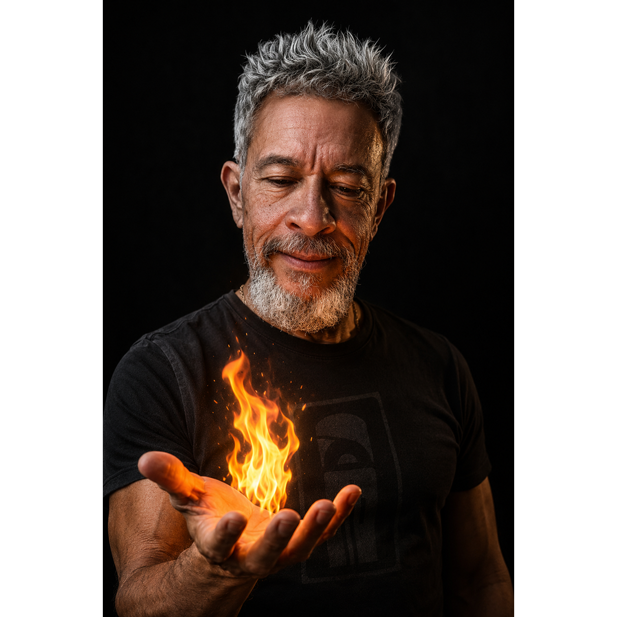 Jav with a dramatic fire effect
